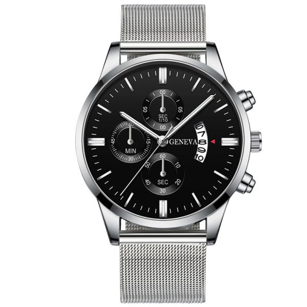 2022 Men's Fashion Business Calendar Watches Men Luxury Blue Stainless Steel Mesh Belt Analog Quartz Watch relogio masculino - Image 103
