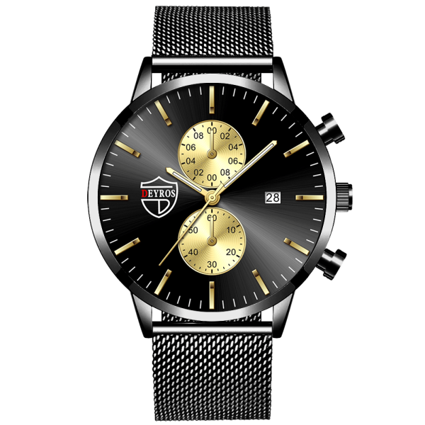 montre homme Fashion Mens Watches Stainless Steel Mesh Belt Quartz Watch Men Business Leather Luminous Clock relogio masculino - Image 13