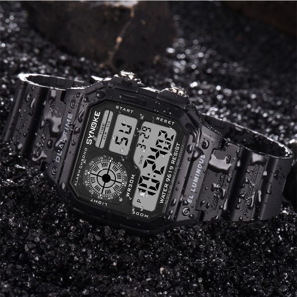 SYNOKE Military Sports Watch Digital Watch LED Men Clocks Relojes Deportivos Waterproof Luminous Alarm Clock Male 2019 - Image 2