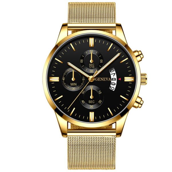 2022 Men's Fashion Business Calendar Watches Men Luxury Blue Stainless Steel Mesh Belt Analog Quartz Watch relogio masculino - Image 55