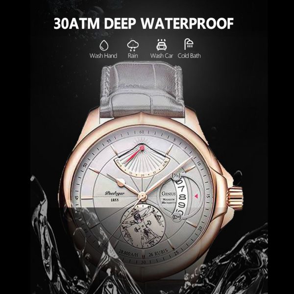 Swiss Brand POEDAGAR Men Watch Fashion Top Luxury Sport Men's Wristwatch Waterproof Luminous Leather Date Quartz Watches Man Box - Image 14