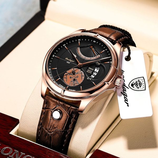 Swiss Brand POEDAGAR Men Watch Fashion Top Luxury Sport Men's Wristwatch Waterproof Luminous Leather Date Quartz Watches Man Box - Image 19