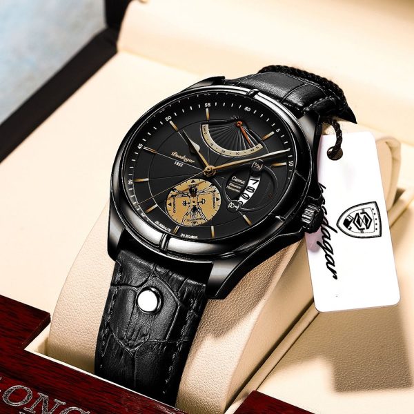 Swiss Brand POEDAGAR Men Watch Fashion Top Luxury Sport Men's Wristwatch Waterproof Luminous Leather Date Quartz Watches Man Box - Image 7