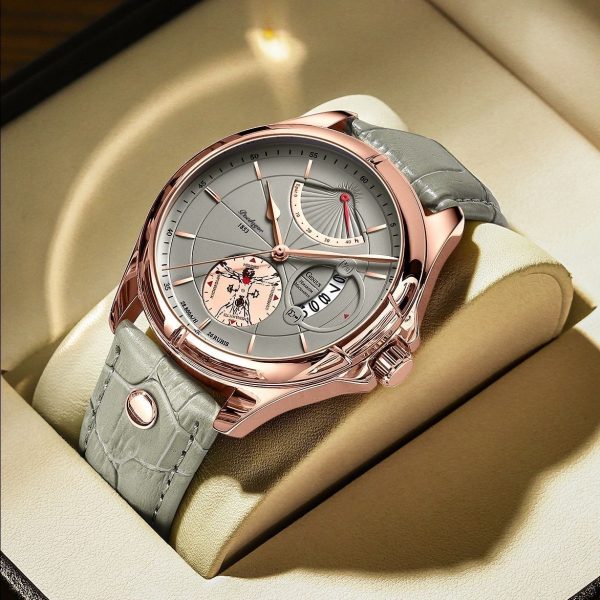 Swiss Brand POEDAGAR Men Watch Fashion Top Luxury Sport Men's Wristwatch Waterproof Luminous Leather Date Quartz Watches Man Box - Image 4