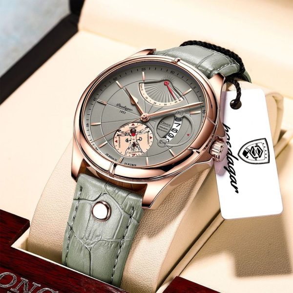 Swiss Brand POEDAGAR Men Watch Fashion Top Luxury Sport Men's Wristwatch Waterproof Luminous Leather Date Quartz Watches Man Box - Image 31