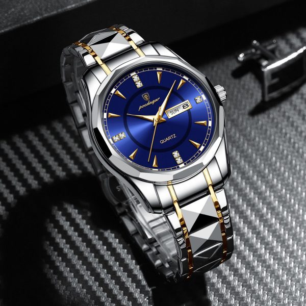 POEDAGAR 2021 New Fashion Men's Watches Stainless Steel Top Brand Luxury Waterproof Men Quartz Wristwatches Relogio Masculino - Image 2