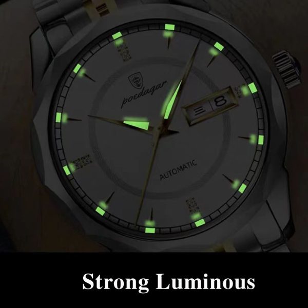 POEDAGAR 2021 New Fashion Men's Watches Stainless Steel Top Brand Luxury Waterproof Men Quartz Wristwatches Relogio Masculino - Image 5