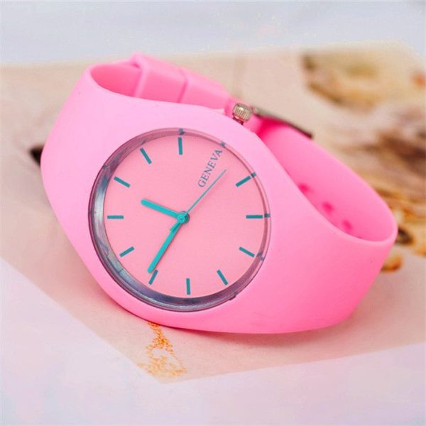 2020 Geneva Women Sport Watches Cream Color Ultra-thin Fashion Gift Silicone Strap Leisure Watch Women Women's Jelly Watches - Image 41