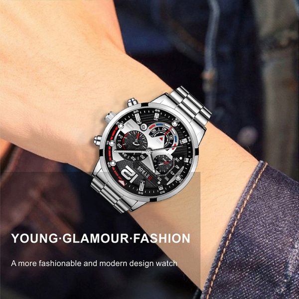 2022 Fashion Mens Watches Luxury Stainless Steel Quartz Wristwatch Calendar Luminous Clock Men Business Casual Leather Watch - Image 60