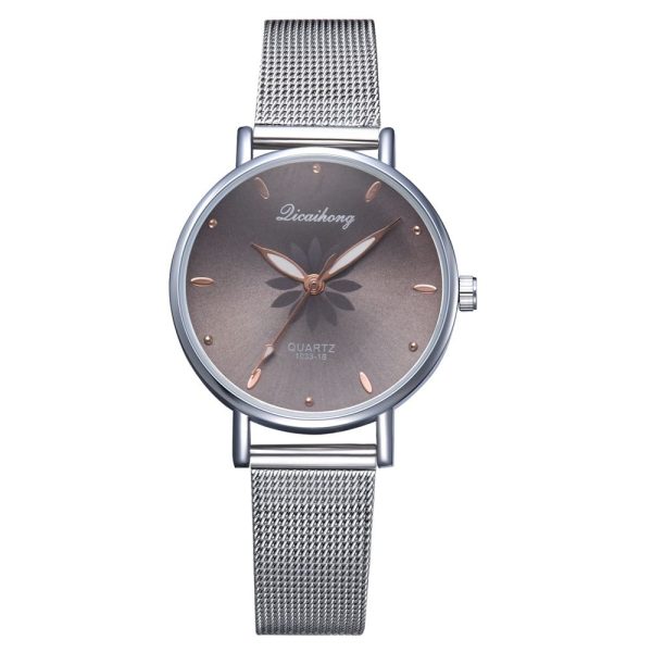 Watches For Women Luxury Silver Popular Pink Dial Flowers Metal Ladies Bracelet Quartz Clock Ladies Wrist Watch New Clock - Image 25