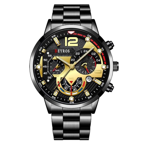2022 Fashion Mens Watches Luxury Stainless Steel Quartz Wristwatch Calendar Luminous Clock Men Business Casual Leather Watch - Image 31