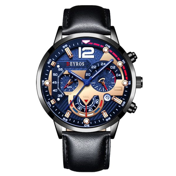 2022 Fashion Mens Watches Luxury Stainless Steel Quartz Wristwatch Calendar Luminous Clock Men Business Casual Leather Watch - Image 43
