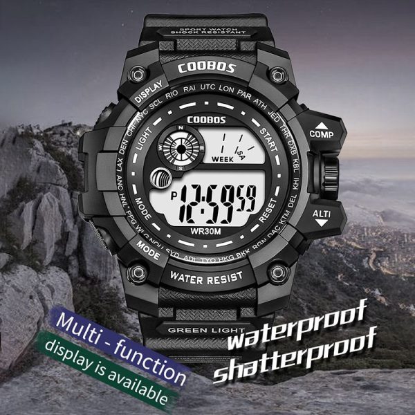 Cool Luminous Men Sport Watch High-end Silicone Strap Military Wrist Watch Led Calendar Waterproof Digital Watch reloj de hombre - Image 116