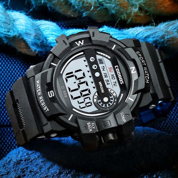 Cool Luminous Men Sport Watch High-end Silicone Strap Military Wrist Watch Led Calendar Waterproof Digital Watch reloj de hombre - Image 37