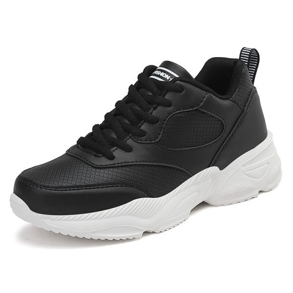 Women's Leather Lace-up Sneakers - Image 71