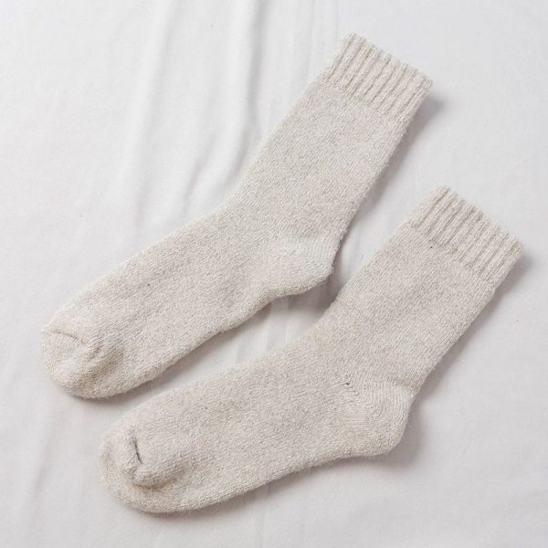 5 Pairs Socks Men Super Thicker Solid Sock Merino Wool Rabbit Socks Against Cold Snow Russia Winter Warm Funny Happy Male Sock - Image 3