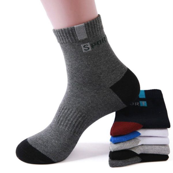 6 Pairs High-quality Bamboo Fiber Breathable Deodorant Business Men Tube Socks For Autumn And Spring Summer Plus Size EUR 38-47 - Image 5