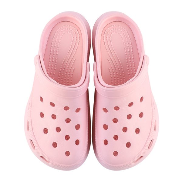 Beach summer thick soled hole shoes Baotou sandals Women's outdoor slope heel with accessories Garden shoes wholesale - Image 6