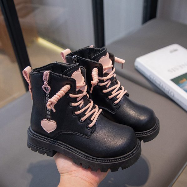 A cute pair of padded girls' boots, lightweight, non-slip, with a side zipper for easy on and off, warm and cozy - Image 48