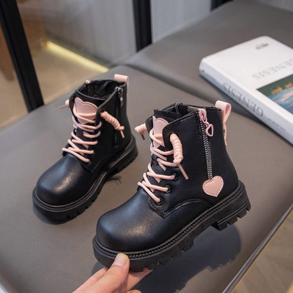 A cute pair of padded girls' boots, lightweight, non-slip, with a side zipper for easy on and off, warm and cozy - Image 8