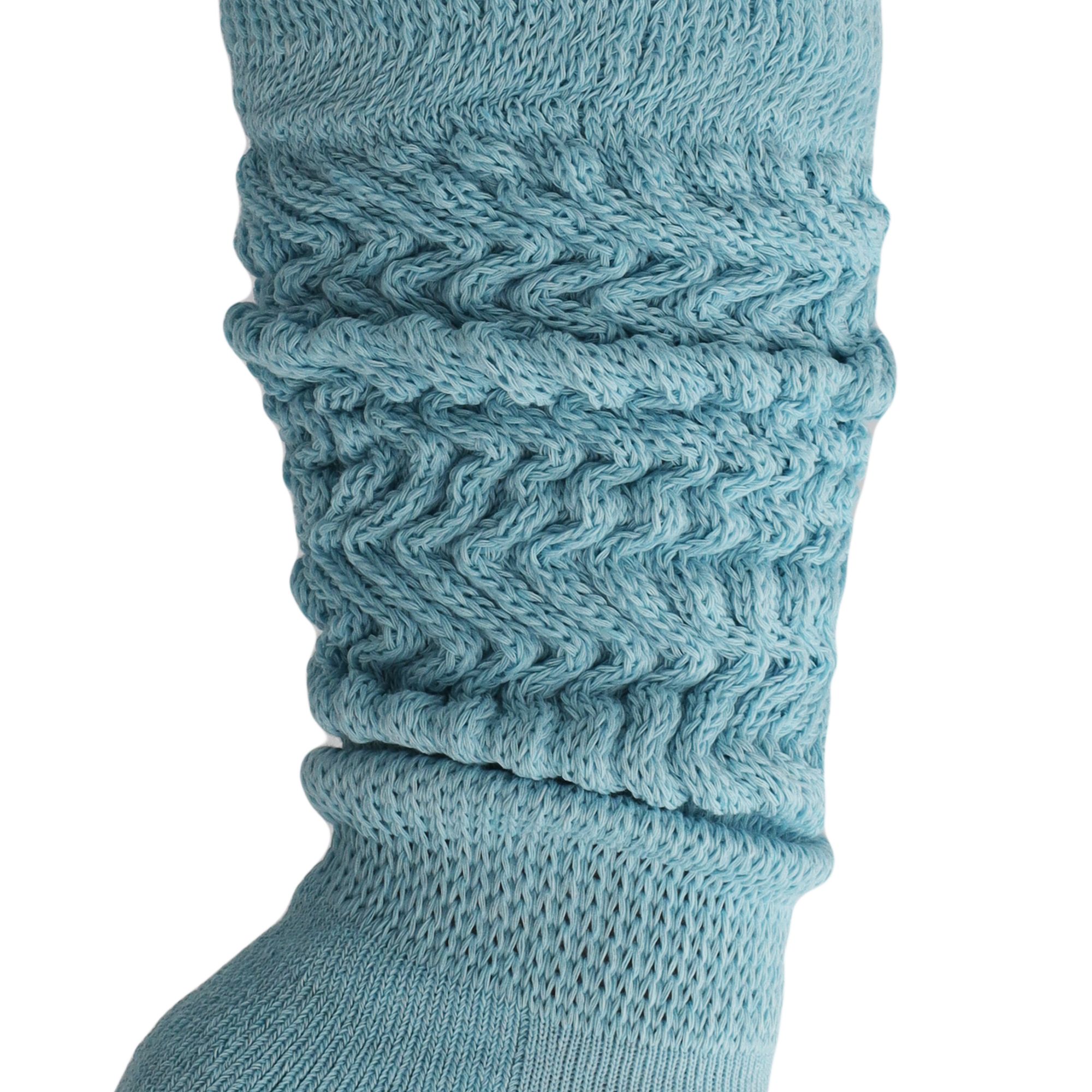 Slouch Socks for Women Extra Long Heavy Slouchy Scrunch Cotton Socks 1 Pair Shoe Size 5 to 10 - Image 94