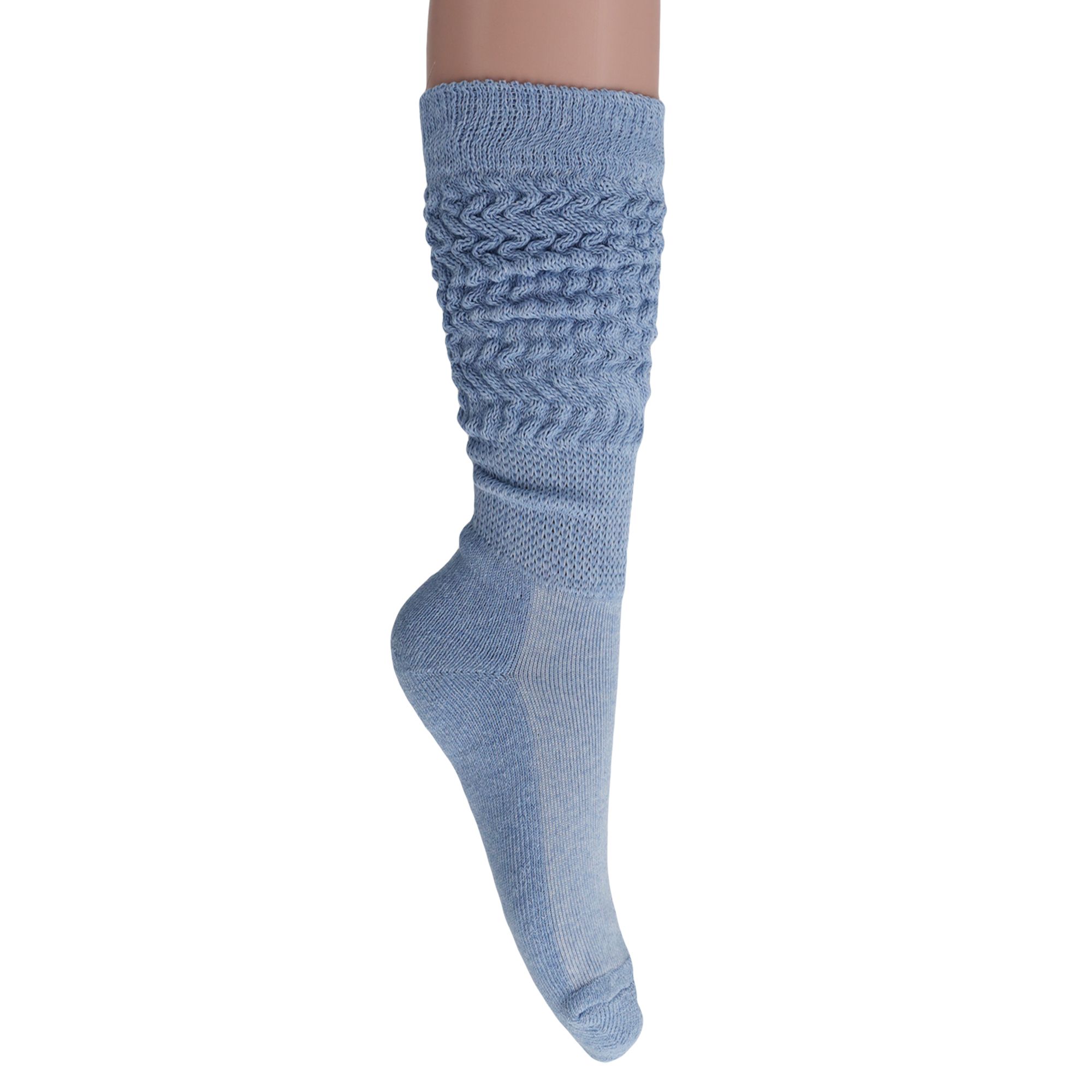 Slouch Socks for Women Extra Long Heavy Slouchy Scrunch Cotton Socks 1 Pair Shoe Size 5 to 10 - Image 3