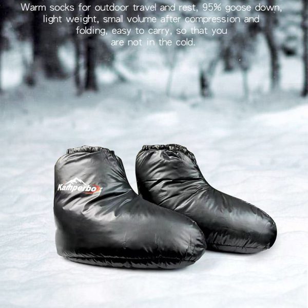 Kamperbox Down Slippers Down Socks Camping Down Booties for Sleeping Bag Camping AQ3 - Image 11