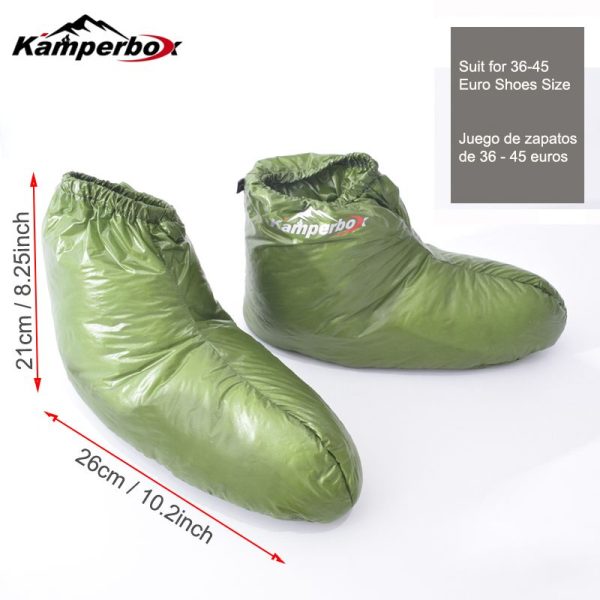 Kamperbox Down Slippers Down Socks Camping Down Booties for Sleeping Bag Camping AQ3 - Image 3