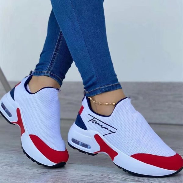 Tennis Shoes for Women 2022 Gym Sports Shoes Female Wedge Platform Sneakers Lace-up Breathable Walking Shoes Tenis Feminino - Image 93