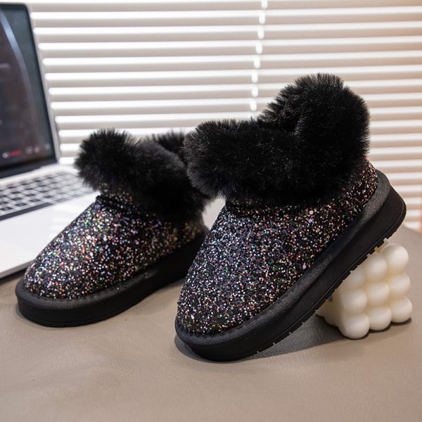 The main winter snow boots for girls plus cashmere cotton shoes high top shoes for men shoes for women shoes for students - Image 2