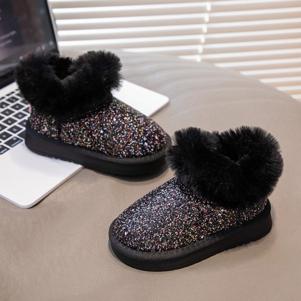 The main winter snow boots for girls plus cashmere cotton shoes high top shoes for men shoes for women shoes for students - Image 83