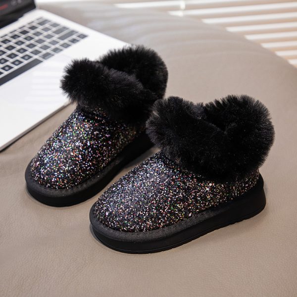 The main winter snow boots for girls plus cashmere cotton shoes high top shoes for men shoes for women shoes for students - Image 92