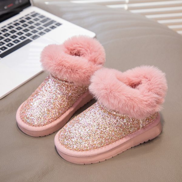 The main winter snow boots for girls plus cashmere cotton shoes high top shoes for men shoes for women shoes for students - Image 52