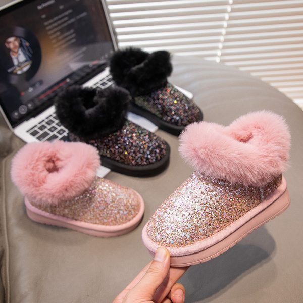 The main winter snow boots for girls plus cashmere cotton shoes high top shoes for men shoes for women shoes for students - Image 54