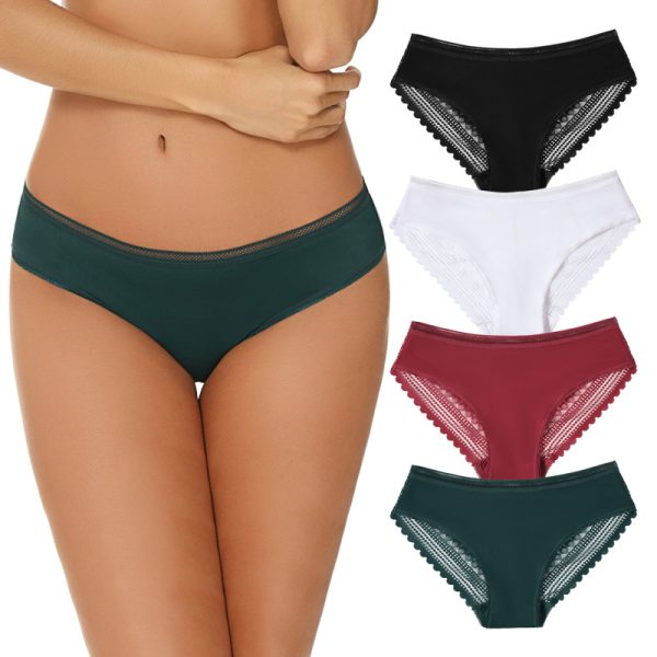 Women's Lace Panties Hipster Ladies Low Rise Full Briefs Lace Underwear - Image 11