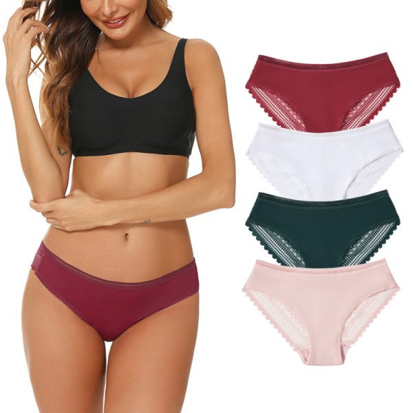Women's Lace Panties Hipster Ladies Low Rise Full Briefs Lace Underwear - Image 4