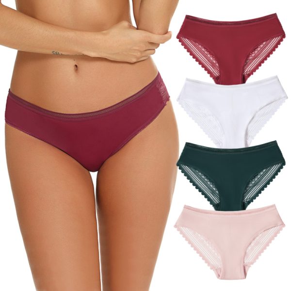 Women's Lace Panties Hipster Ladies Low Rise Full Briefs Lace Underwear - Image 13