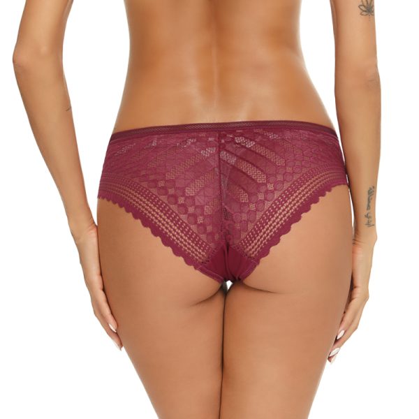 Women's Lace Panties Hipster Ladies Low Rise Full Briefs Lace Underwear - Image 10
