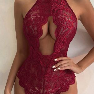 Women's new sexy and interesting lace one-piece suit