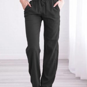 Women's Four Seasons Solid Knit Lounge Bottoms with Slant Pocket