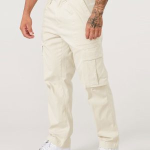 Men's spliced ​​solid color casual sports loose overalls