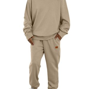 Men's sports casual crew neck suit