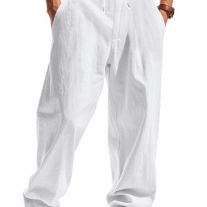 Loose linen casual wide-leg beach sports four seasons breathable trousers