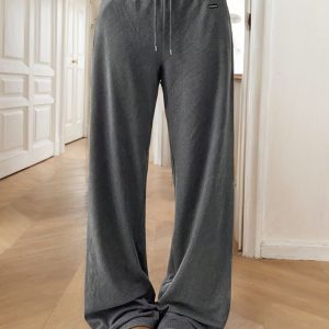 Women's Loose Trousers Drawstring Waistband Casual Pants