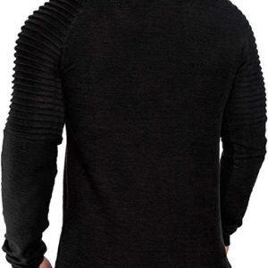 Men's Casual Ribbed Sleeve Knit T-shirt