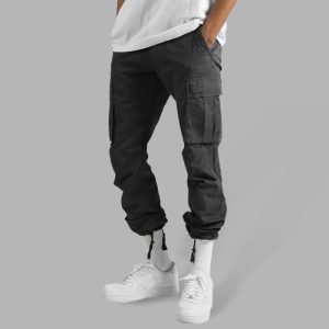 Men's Solid Color Cargo Pocket Casual Trousers