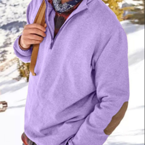 Men's Fashion Casual Half Zipper Loose Pullover Sweatshirt