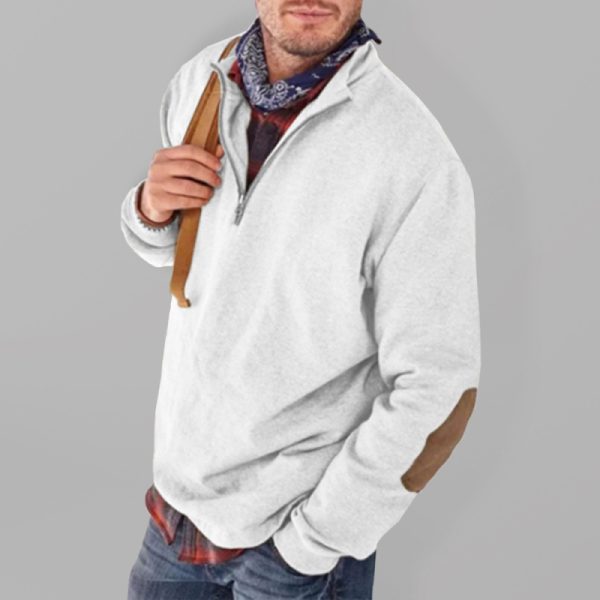 Men's Fashion Casual Half Zipper Loose Pullover Sweatshirt - Image 5