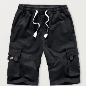 Men's Solid Color Casual Multi-Pocket Cargo Shorts
