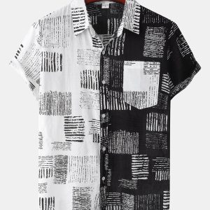 Hawaiian Style Digital Printing Short Sleeve Shirt Men's Shirts